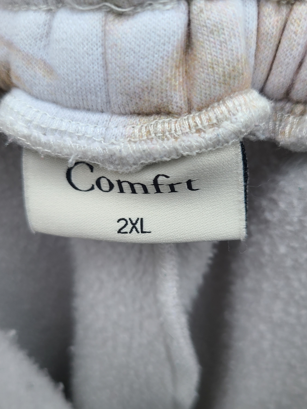 COMFRT COLLECTION Women's 2xl Tree Camo Fleece Jogger Sweatpants Elastic Waist - Picture 3 of 3